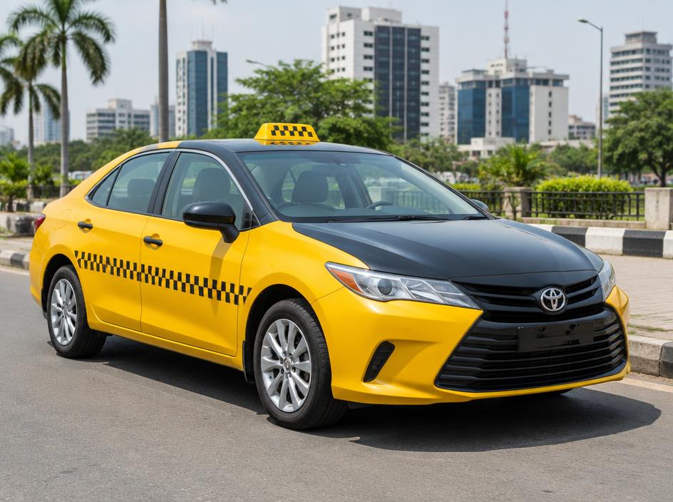 Sintiri Nigeria taxi cab at a city terminal